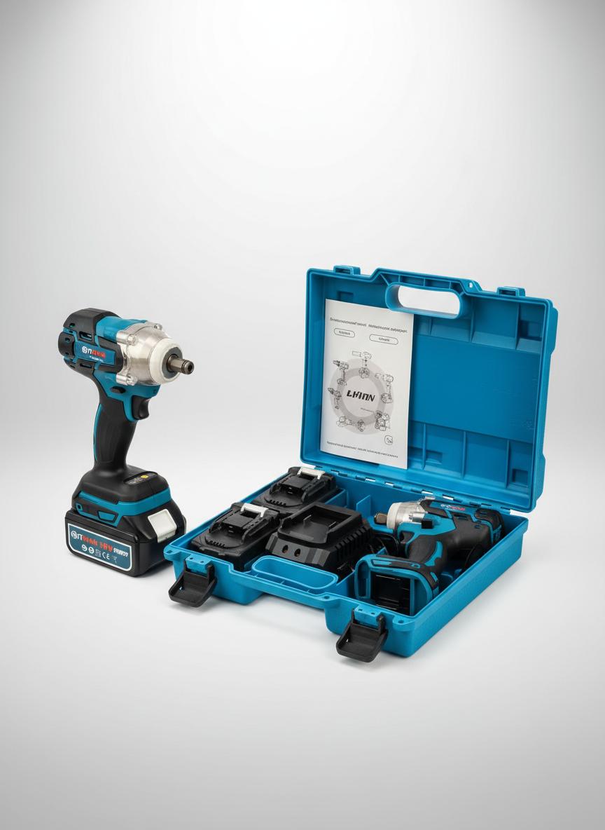 AKU UDARNI ODVIJAČ - 725 Nm sa 2 x Baterije