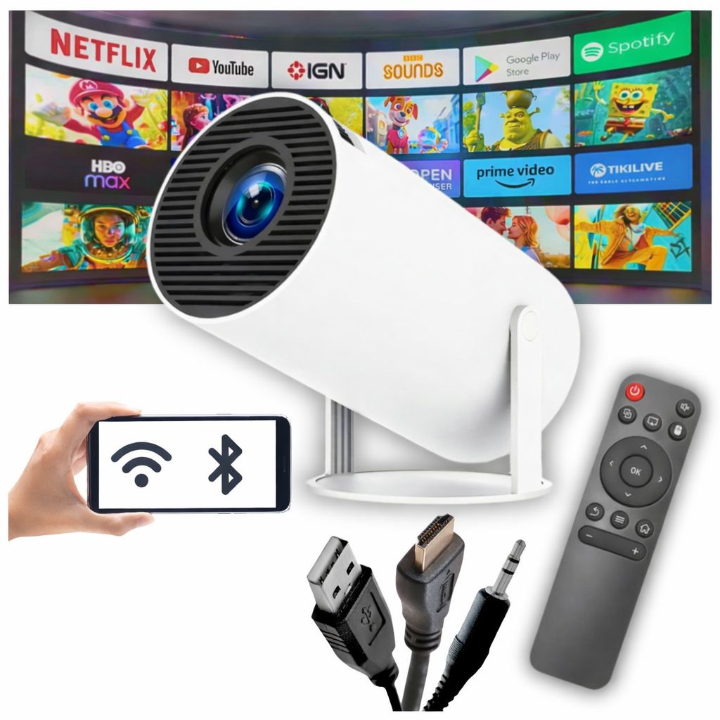 Android Smart WiFi + Bluetooth Projektor