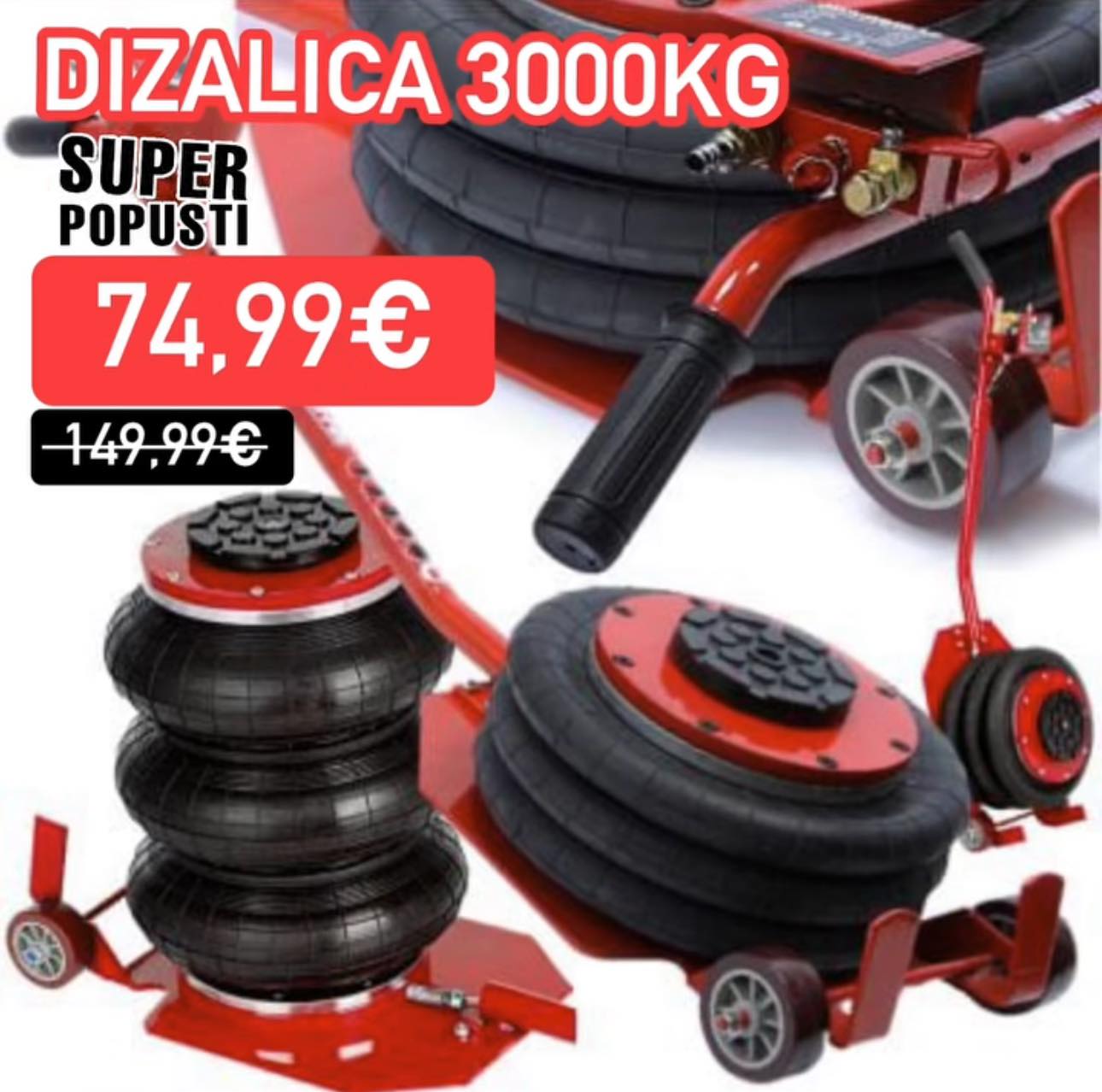 Pneumatska dizalica – 3T (3 tone)